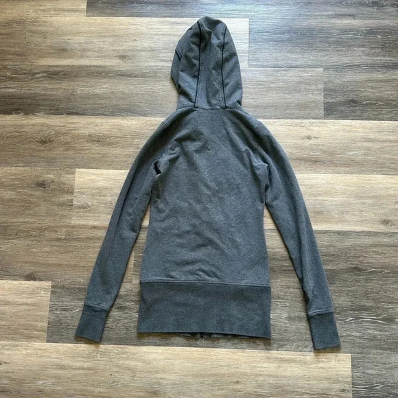 LULULEMON Live Simply Hoodie Jacket II Drawstring Missing Heather Gray Size 4 - Picture 8 of 8